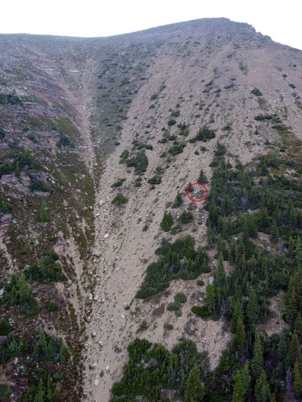 The stranded scramblers can be seen circled in red.
